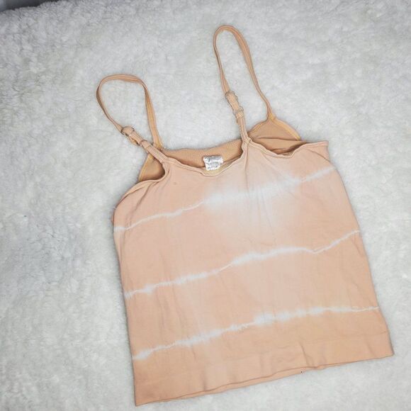 Champion Peach Orange and White Tie Dye Running Crop Tank Top Size Small - Picture 6 of 9